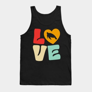 Turtles Typography Love Shape Heart Reptiles Testudines Tank Top